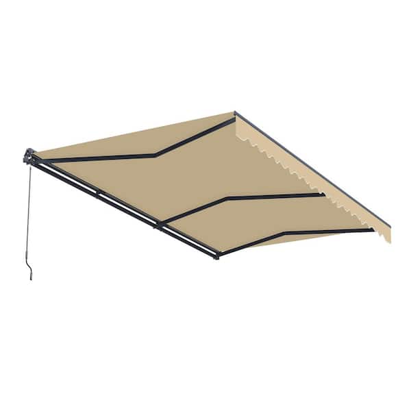 ALEKO 16 ft. Moroccan Polyester Motorized Patio Awning Semi