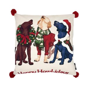 18 in. x 18 in. Happy Howlidays Pillow