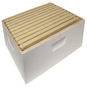 16.25 in. x 19.875 in. x 6.625 in. Assembled Medium Hive Box with 10 Frames and Foundations