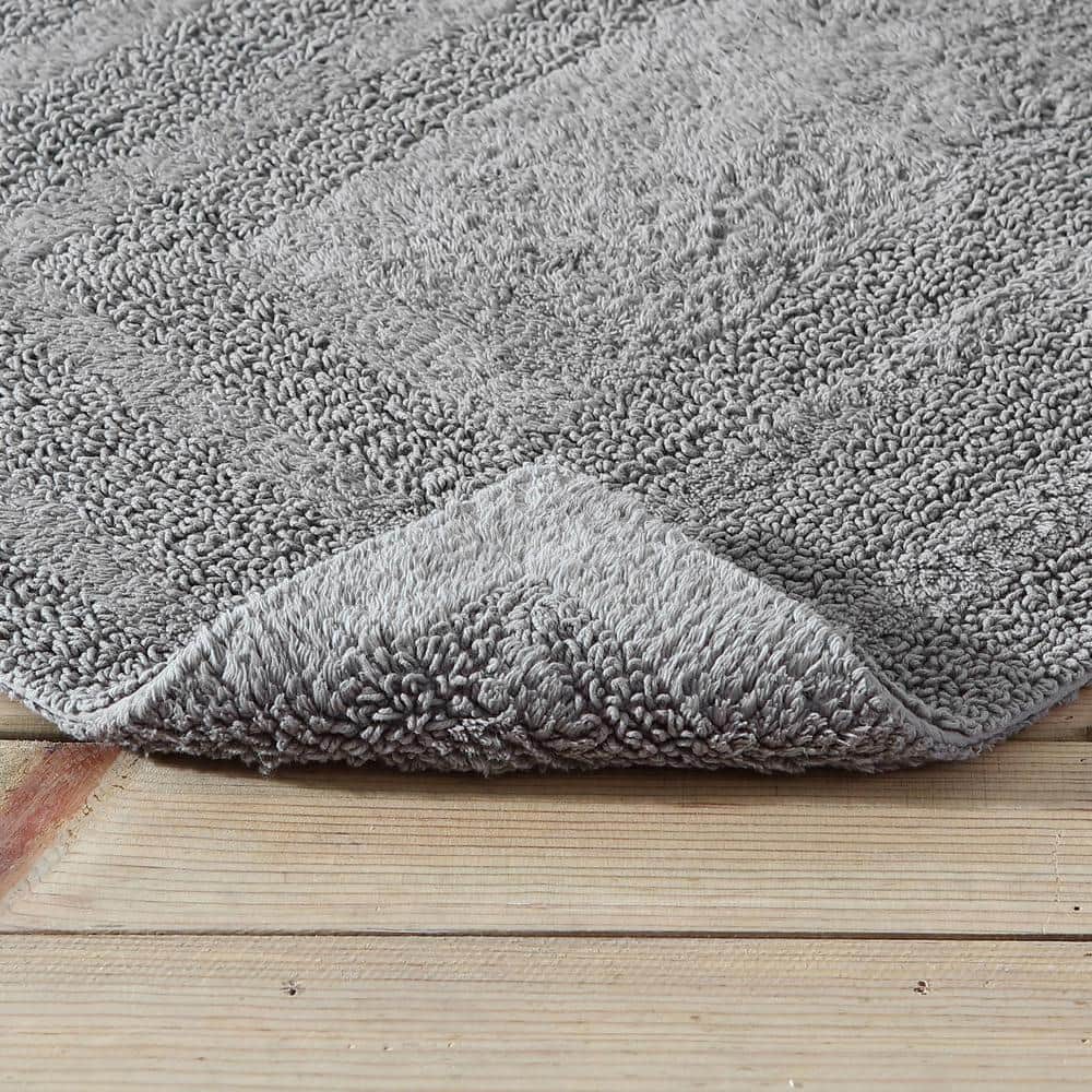 Logan 24" x 40" Gray Cotton Bath Runner Rug