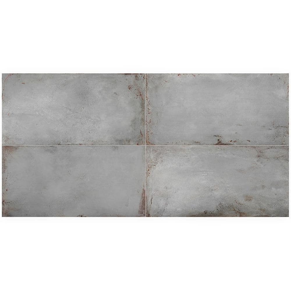 Angela Harris Gray Matte Porcelain Large Floor and Wall Tile