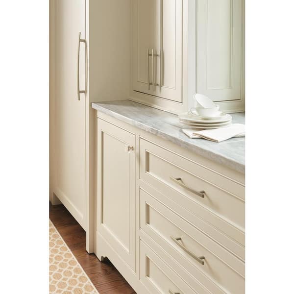 Glacio 1-3/8 in. (35mm) Modern Clear/Golden Champagne Square Cabinet Knob