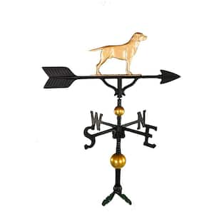 32 in. Deluxe Gold Lab Weathervane