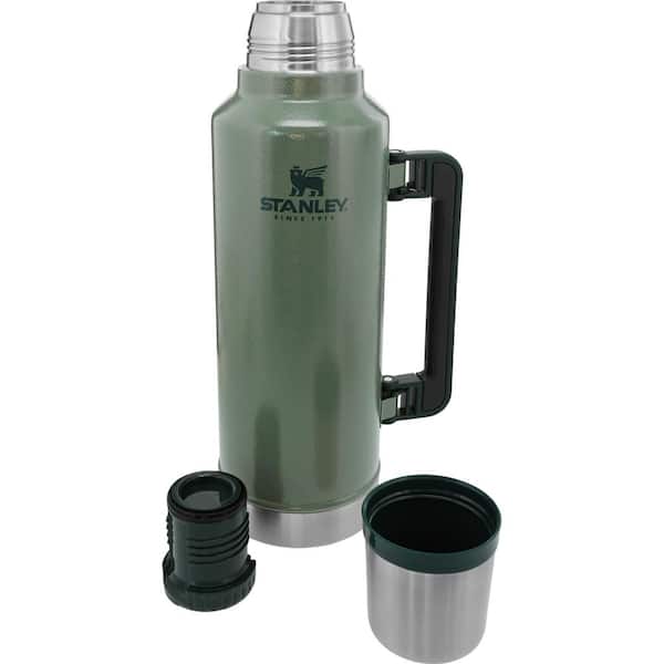 Stanley Thermos Classic Vacuum Bottle Hammertone Green 1.1 Qt Stainless Steel 
