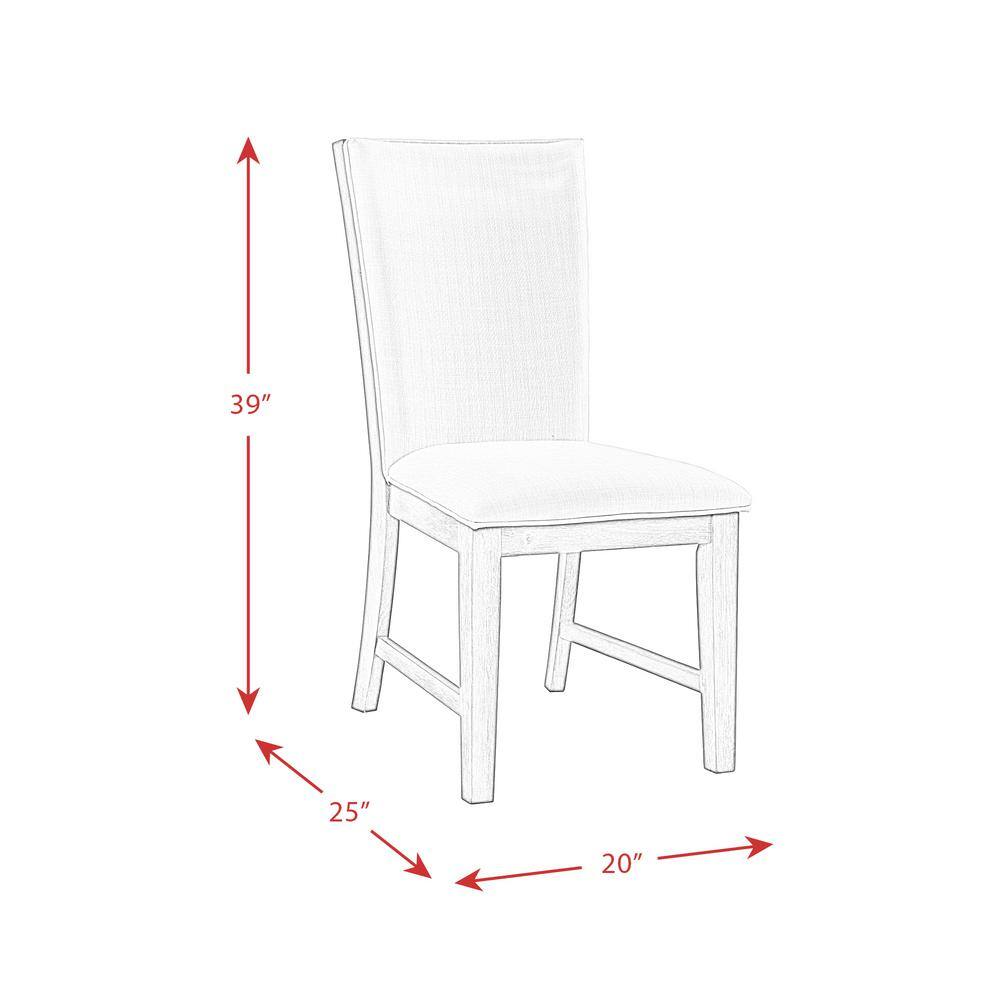 Jasper High Back Gray Upholstered Side Chair Set