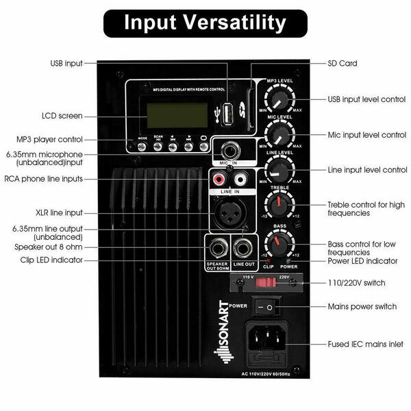 mains powered speakers