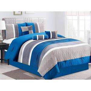 7 Piece All Season Bedding California King size Comforter Set-Ultra Soft Polyester Elegant Bedding Comforters
