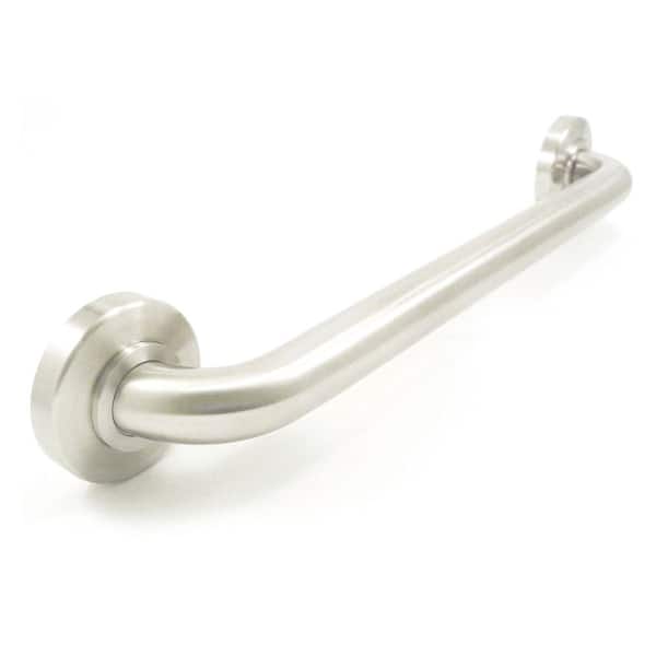 WingIts Platinum Designer Series 30 in. x 1.25 in. Grab Bar Taper in Satin Stainless Steel (33 in. Overall Length)