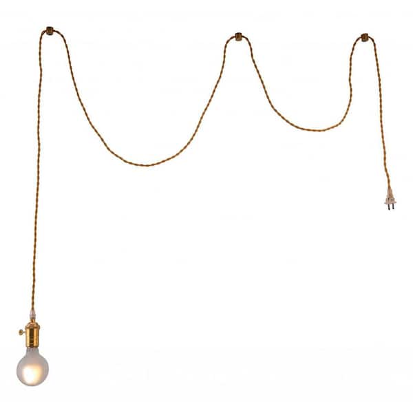 HomeRoots Julia 121.9 in. Brass Indoor Ceiling Lamp