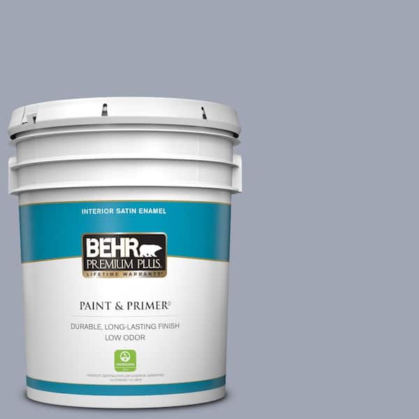 BEHR PREMIUM PLUS 5 gal. #PPU15-11 Great Falls Satin Enamel Low Odor Interior Paint & Primer