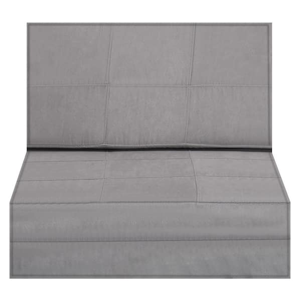 FORCLOVER Gray Convertible Folding Futon Chair
