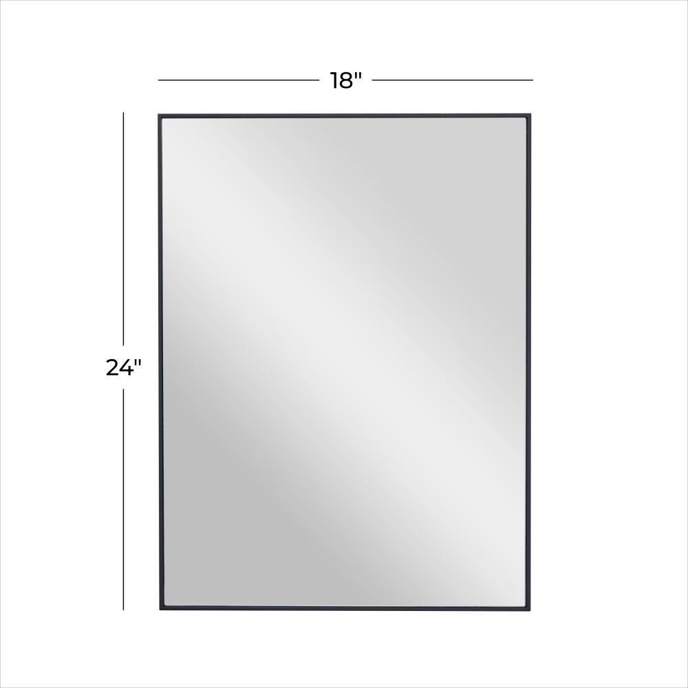 Gold Rectangular Wood Framed Wall Mirror 18" x 24"