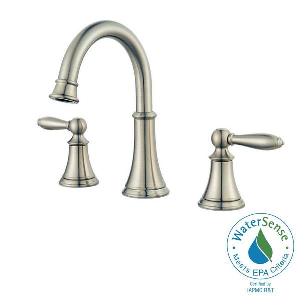 Pfister Courant 8 in. Widespread 2-Handle High-Arc Bathroom Faucet in Brushed Nickel