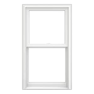 JELD-WEN 28 in. x 54 in. V2500 Double Hung Vinyl Window with Black ...
