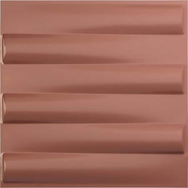 Ekena Millwork 19-5/8-in W x 19-5/8-in H Naomi EnduraWall Decorative 3D Wall Panel Champagne Pink