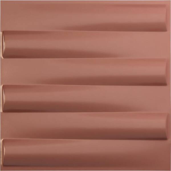 Ekena Millwork 19-5/8-in W x 19-5/8-in H Naomi EnduraWall Decorative 3D Wall Panel Champagne Pink