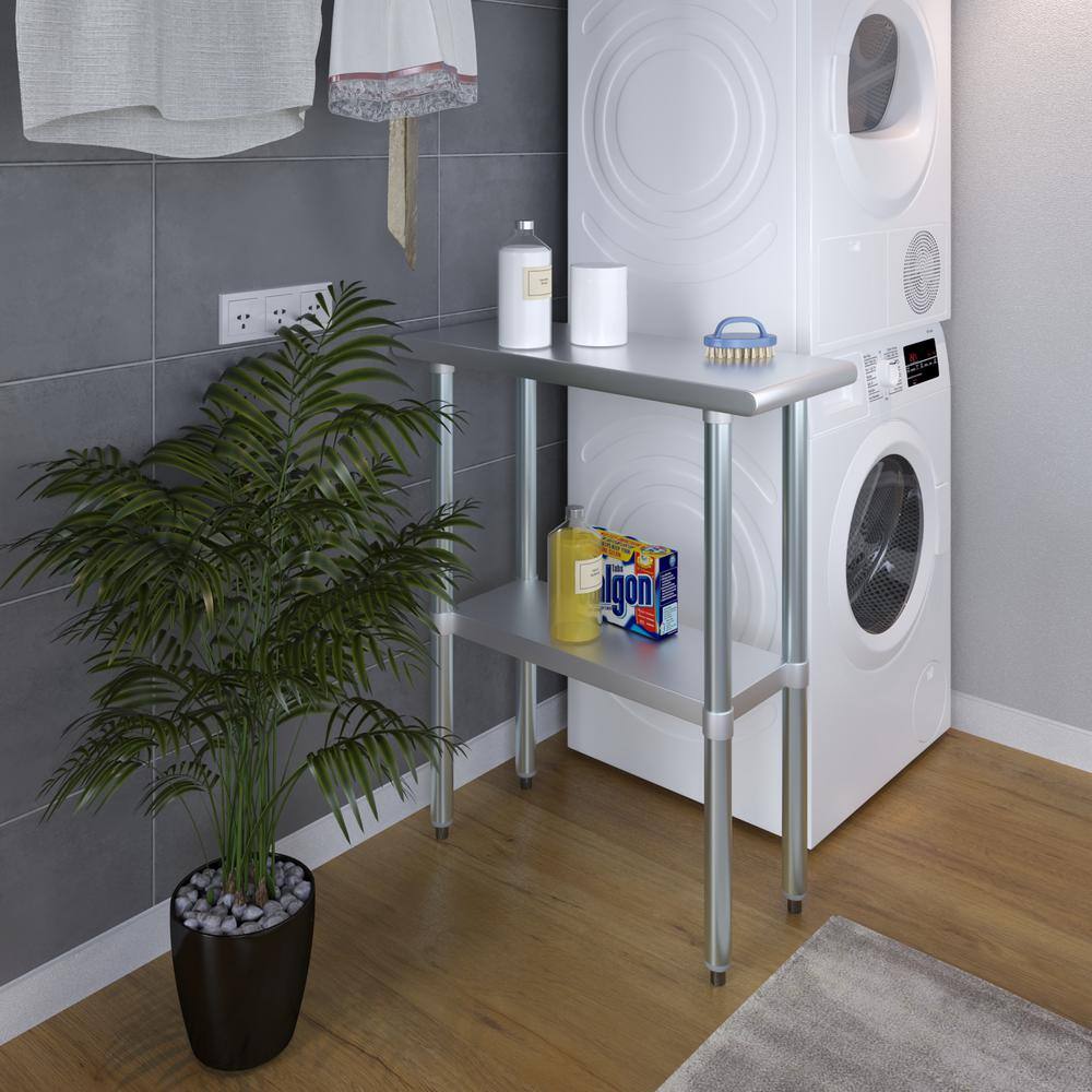 30" x 12" Stainless Steel Utility Work Table with Shelf