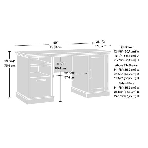 Sauder Aspen Post 65 W L Shaped Corner Desk Prime Oak - Office Depot