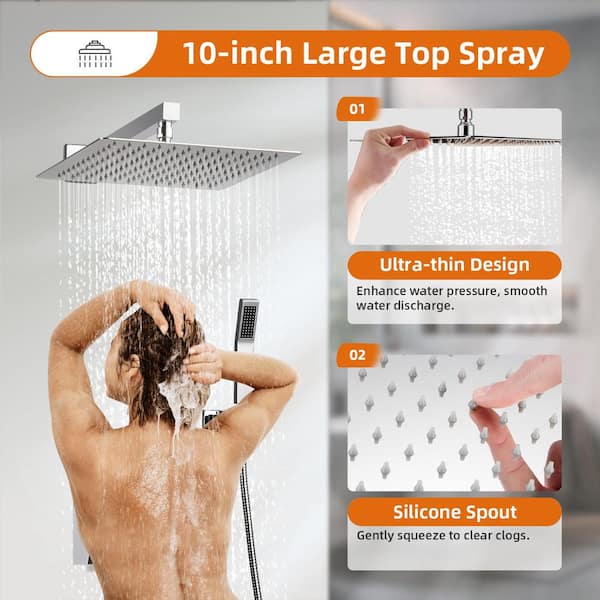 Chrome 10 Inch Rainfall hotsell Shower Head