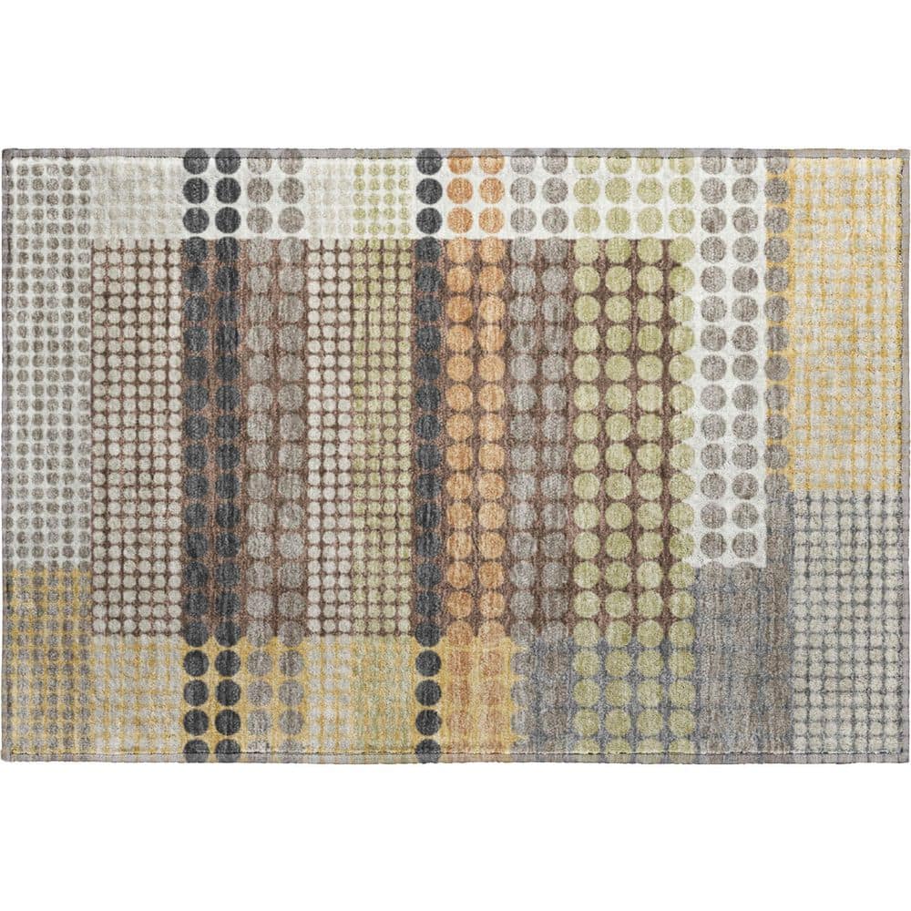 Mayfield Premium Machine Washable Abstract AMF2445 Taupe 3 ft. x 4 ft. Area Rug price history on PriceWatchPro