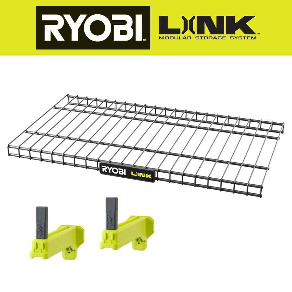 RYOBI LINK 21 in. Wire Shelf with LINK 2-In-1 Shelving Bracket (2