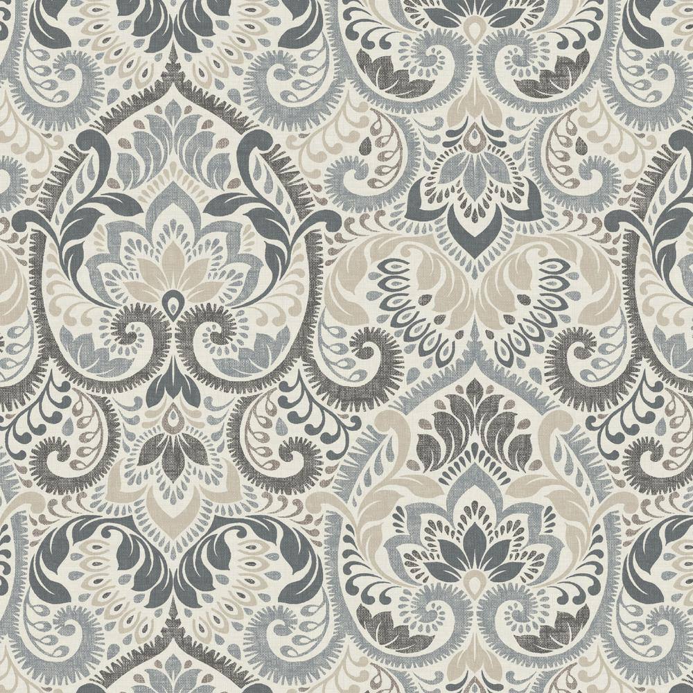 Arden Selections Neutral Damask Outdoor Dining Chair Cushion Set