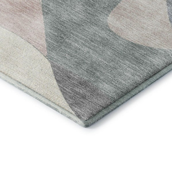 Mayfield Premium Machine Washable Abstract AMF2186 Blush 5 ft. x 7 ft. 6 in. Area Rug