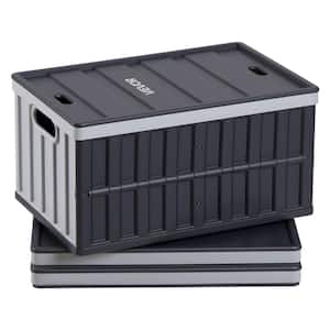 VEVOR Plastic Collapsible Storage Bins with Handles, Holds 84 lbs