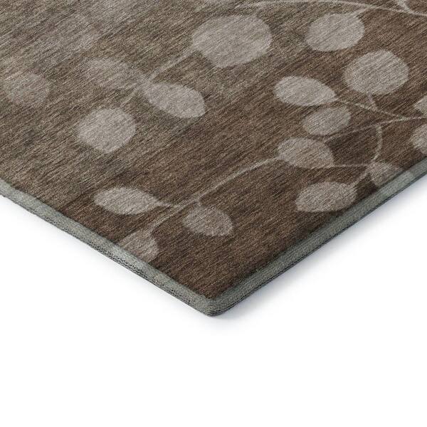 Mayfield Premium Machine Washable Abstract AMF1900 Taupe 10 ft. x 14 ft. Area Rug