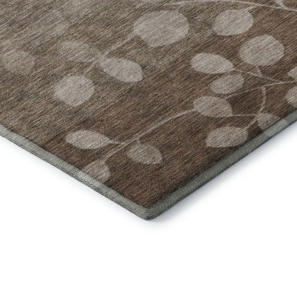 Mayfield Premium Machine Washable Abstract AMF1900 Taupe 3 ft. x 4 ft. Area Rug