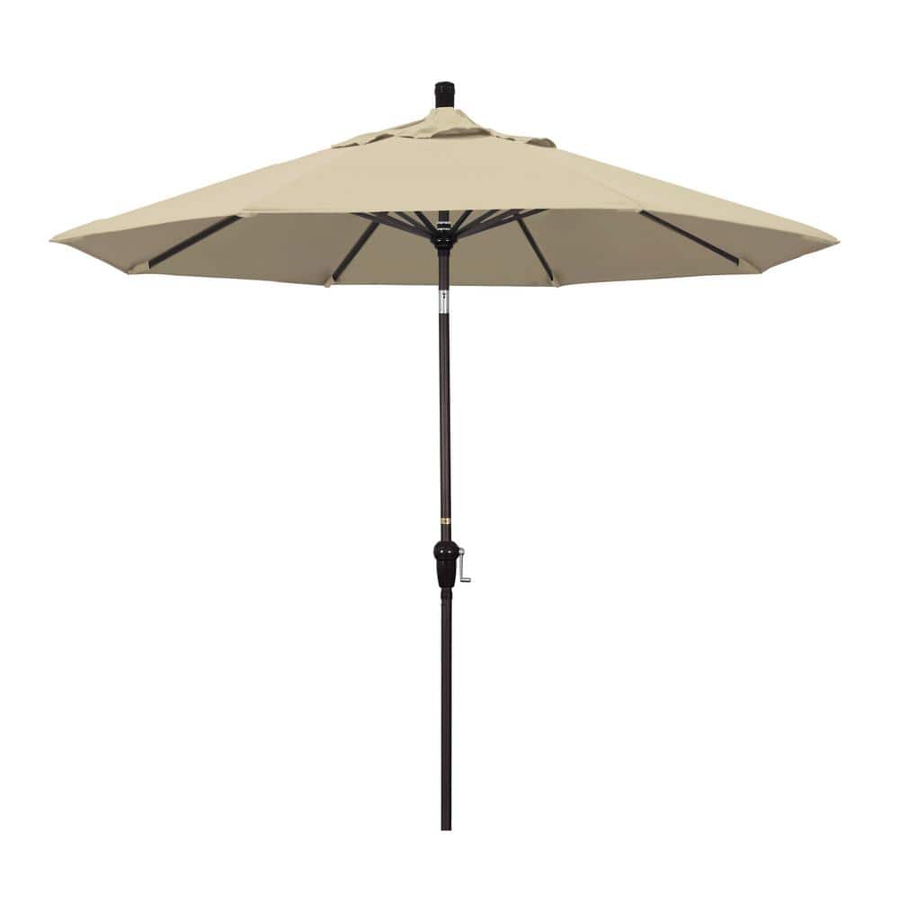 9 ft. Aluminum Market Auto Tilt Bronze Patio Umbrella in Beige Pacifica price history on PriceWatchPro