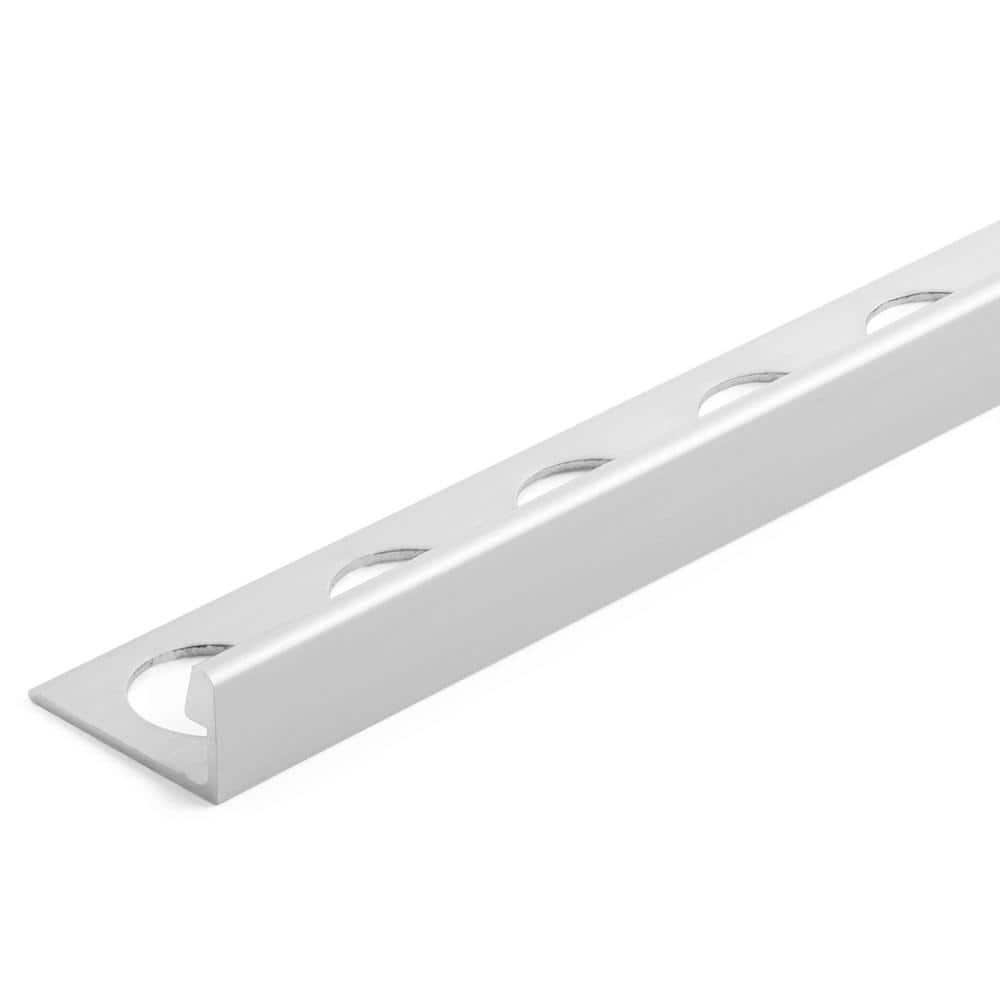 Satin Silver 1/2 in. x 98-1/2 in. Aluminum L-Shaped Tile Edging Trim price history on PriceWatchPro