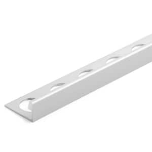 Diaplas Flexible Tile L-Shaped Edge Trim Anodized Aluminum Satin Brass -  3/8 (10 mm) x 15/16 x 8' (FL-333-10)