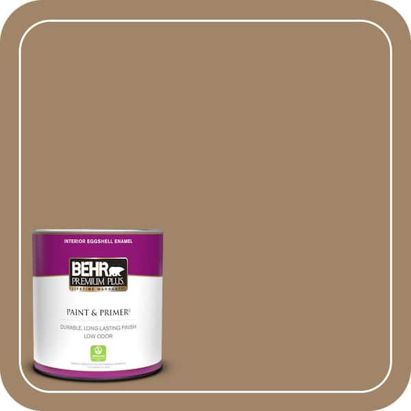 BEHR PREMIUM PLUS 1 qt. Home Decorators Collection #HDC-NT-28 Soft Bronze Eggshell Enamel Low Odor Interior Paint & Primer