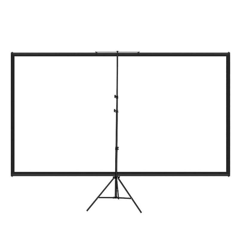 80 in. Portable Adjustable Tripod Projector Screen with 16:9 4K HD Projection Screen Stand, Outdoor/Indoor Movie