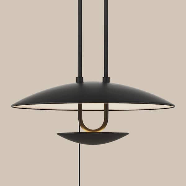 Hunter Sunset Ridge NA Light Matte Black Dome Pendant Lighting for Kitchen