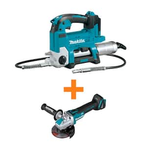 18V LXT Lithium-Ion Grease Gun (Tool Only) with 18V LXT Lithium-Ion Brushless 4-1/2 in./5 in. X-LOCK Angle Grinder
