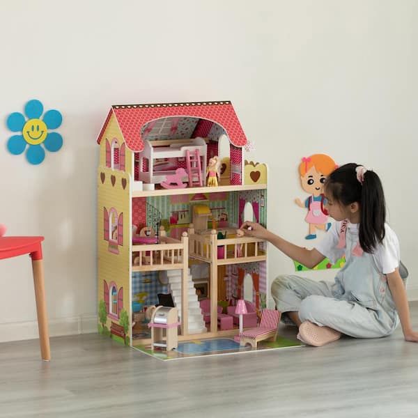 Buy Designafriend Wooden Dolls House, Doll houses