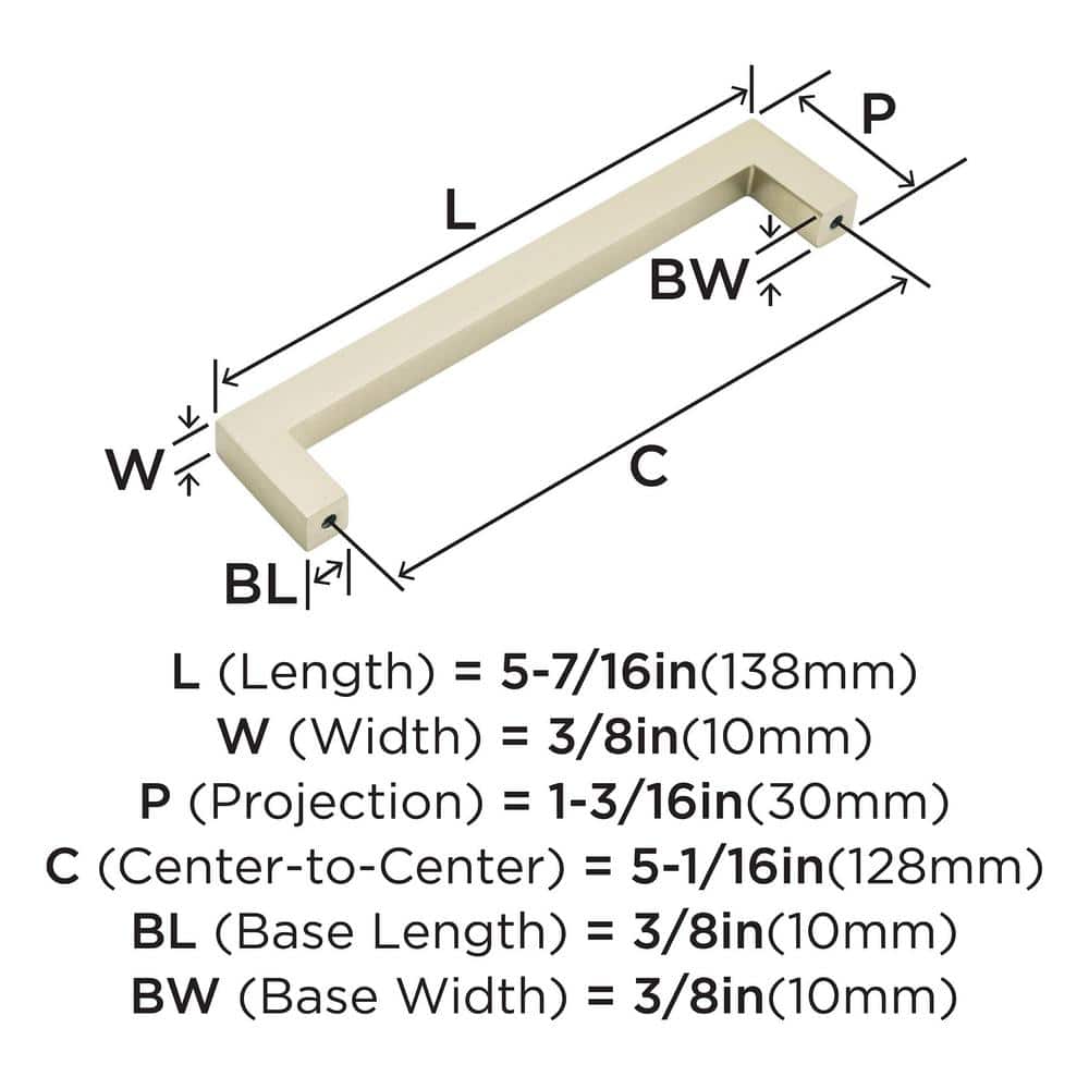 Golden Champagne Matte Aluminum Modern Cabinet Bar Pull