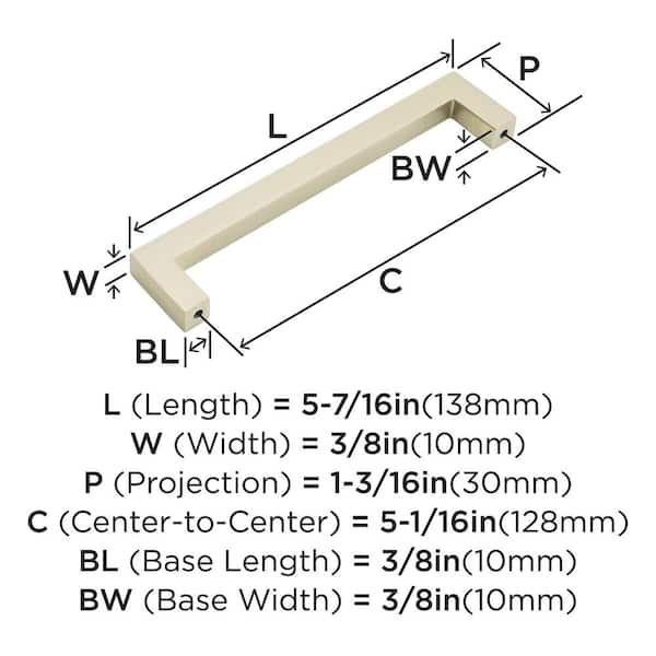 Amerock Monument 5-1/16 in. (128mm) Modern Golden Champagne