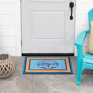 Salt Life Wavy Days Frame Multi 18 in. x 30 in. Recycled Rubber Indoor/Outdoor Door Mat