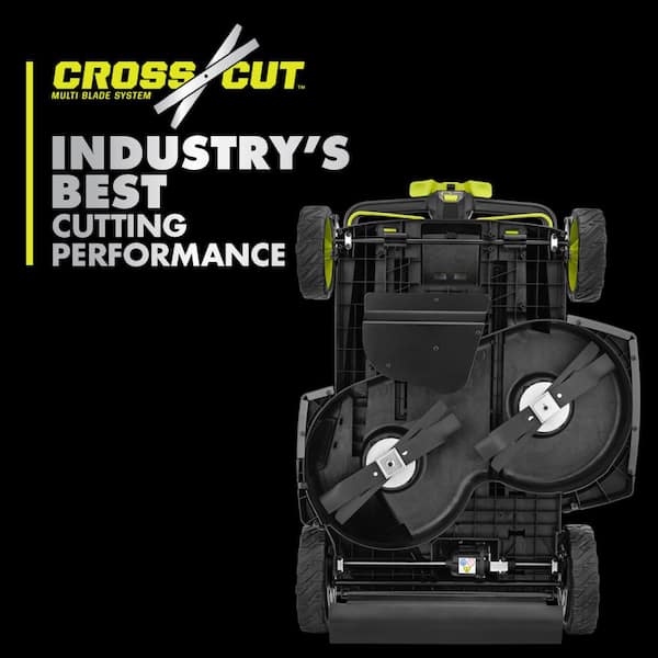 RYOBI - 80V HP Brushless Battery Cordless Electric 30 in. Multi-Blade Lawn Mower with Battery and Charger