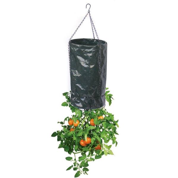 Viagrow Upside Down 11 in. Dia Black Polyethylene Fabric Tomato Planter (3-Pack)