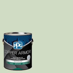 1 gal. PPG1121-3 Pale Moss Green Eggshell Antiviral and Antibacterial Interior Paint with Primer