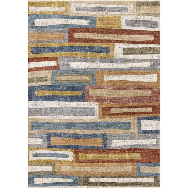 Beige  8 X 10 ft. Woven Geometric Rectangle Indoor Area Rug