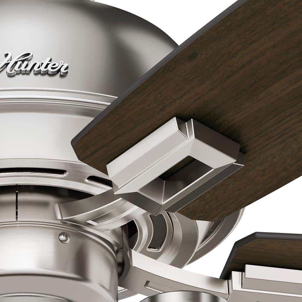 Donegan 44" Brushed Nickel Ceiling Fan with LED Light and Reversible Blades