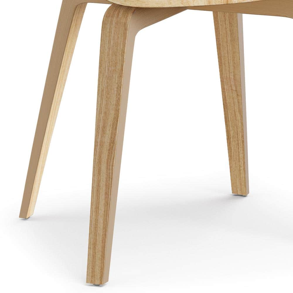 Acid Green Linen Upholstered Arm Chair with Natural Oak