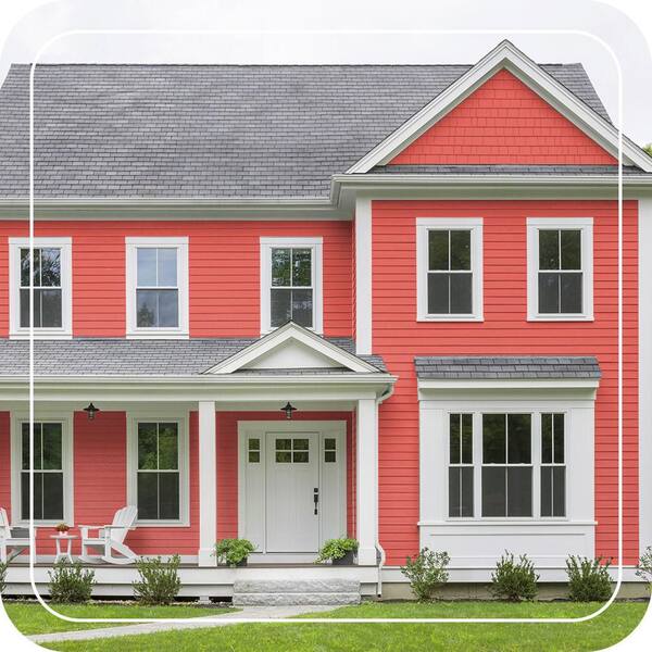 BEHR MARQUEE 1 gal. #170B-6 Lipstick Flat Exterior Paint & Primer