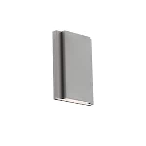Layne 5 in. 2-Light Brushed Nickel LED Wall Sconce with Selectable CCT