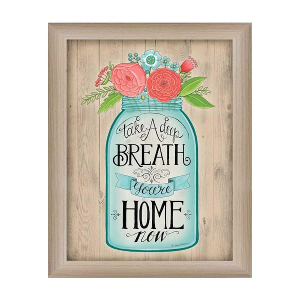 HomeRoots Charlie Youre Home Now 1-Piece Framed Wall Art 18 in. x 14 in.